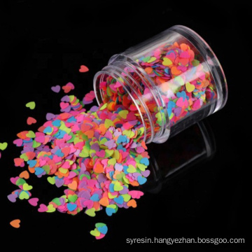 2020 hot sales! mixed fluorescent  polyester chunky glitter flake for ornament make up with different shape mickey, heat, stars